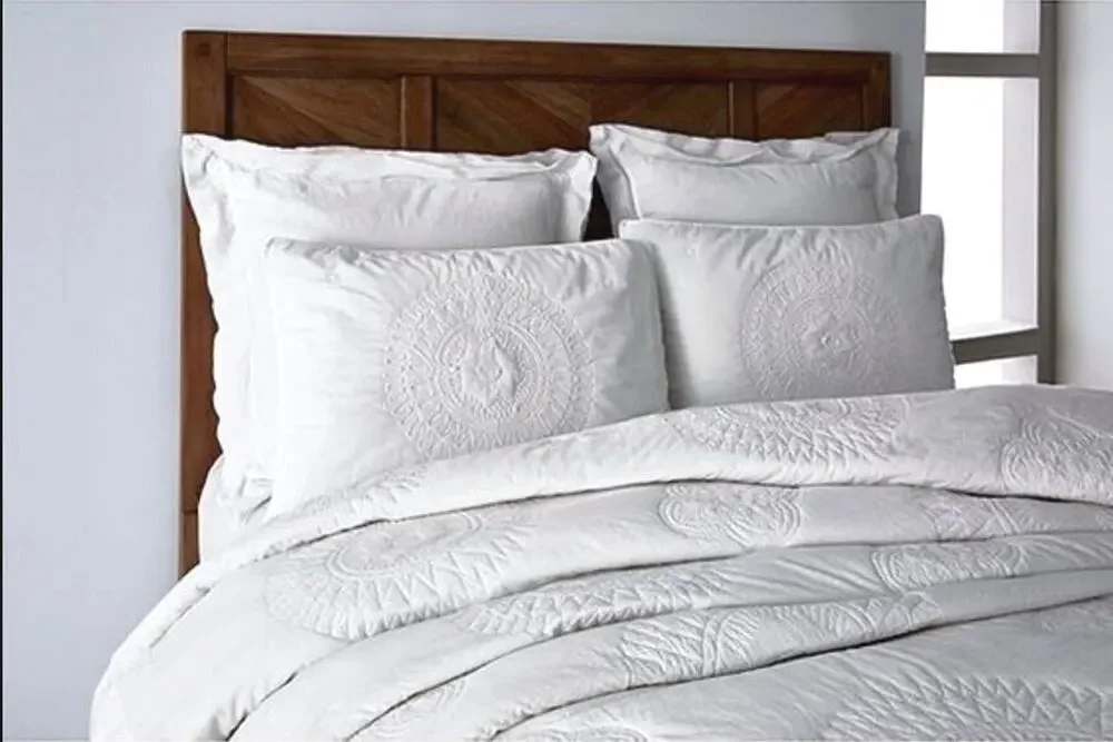 Southern Living Simplicity Tatum Medallion Stitch Pillow Sham Set Of 2 Standard